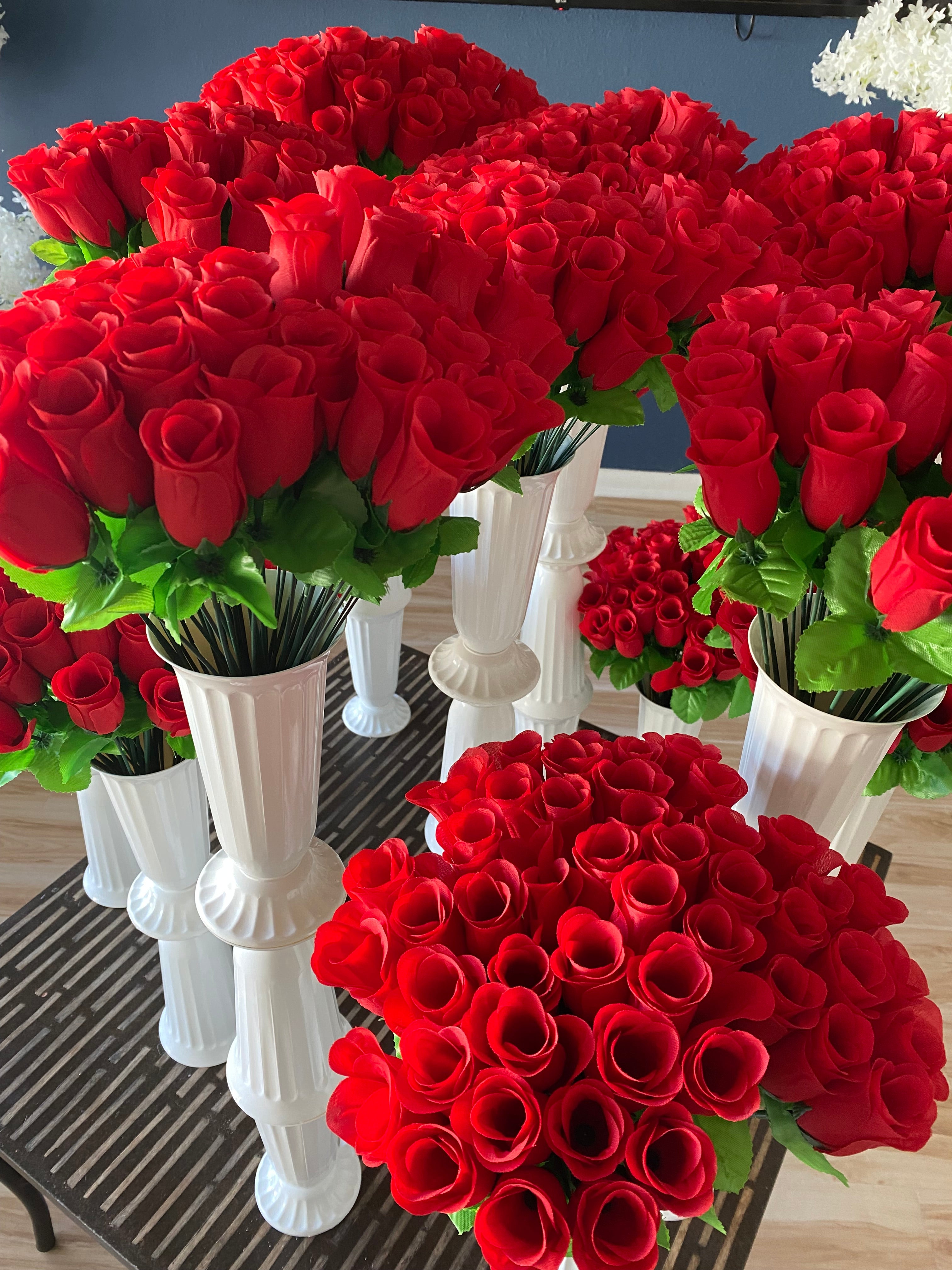 High Red Roses for Center Tables