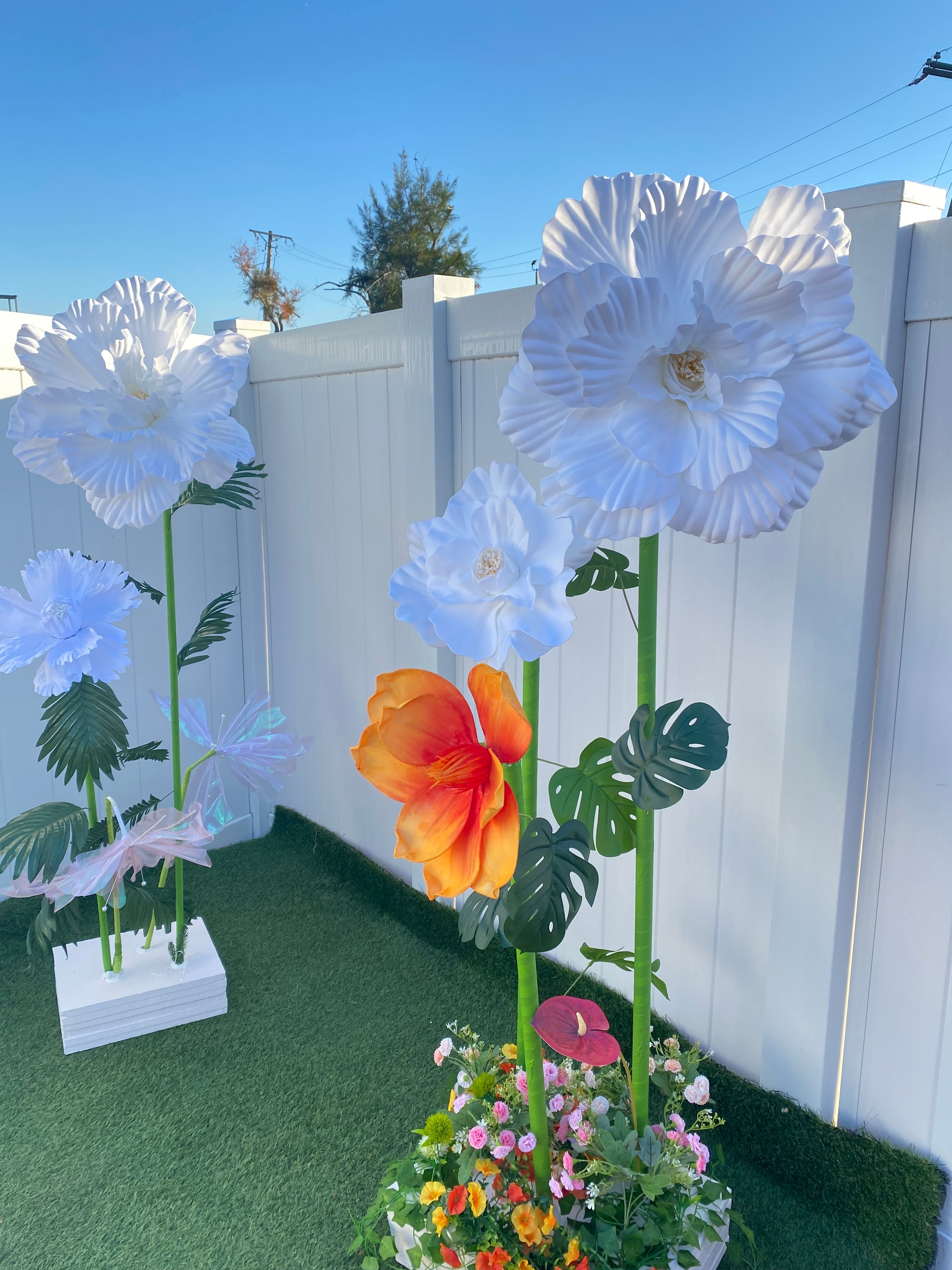 White Gigantic Flowers