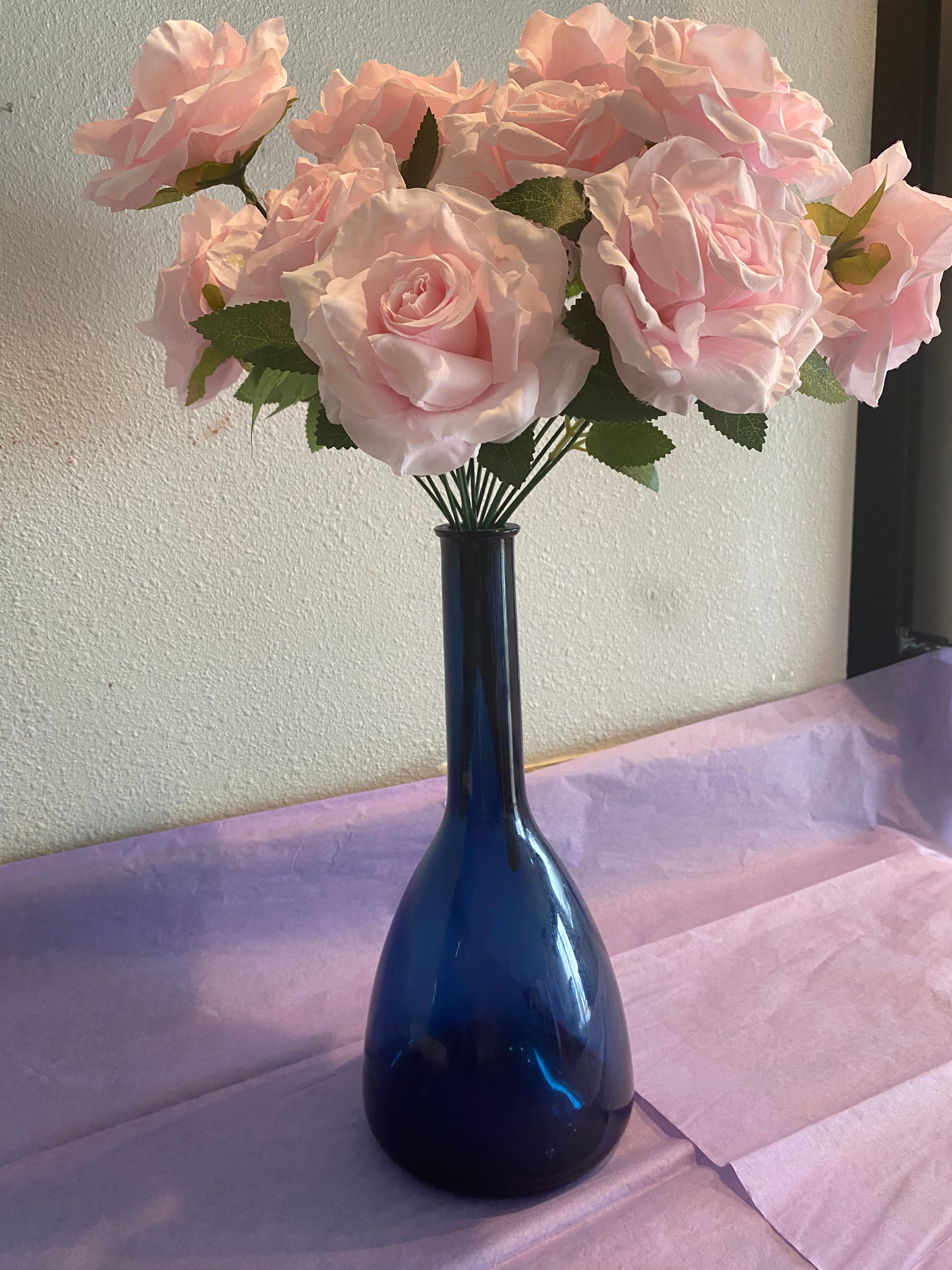 Pink Realistic Roses Center Tables