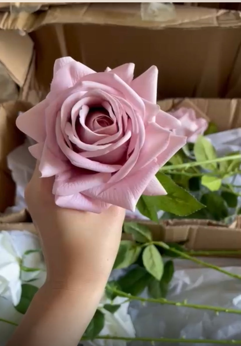 Pink Realistic Roses Center Tables