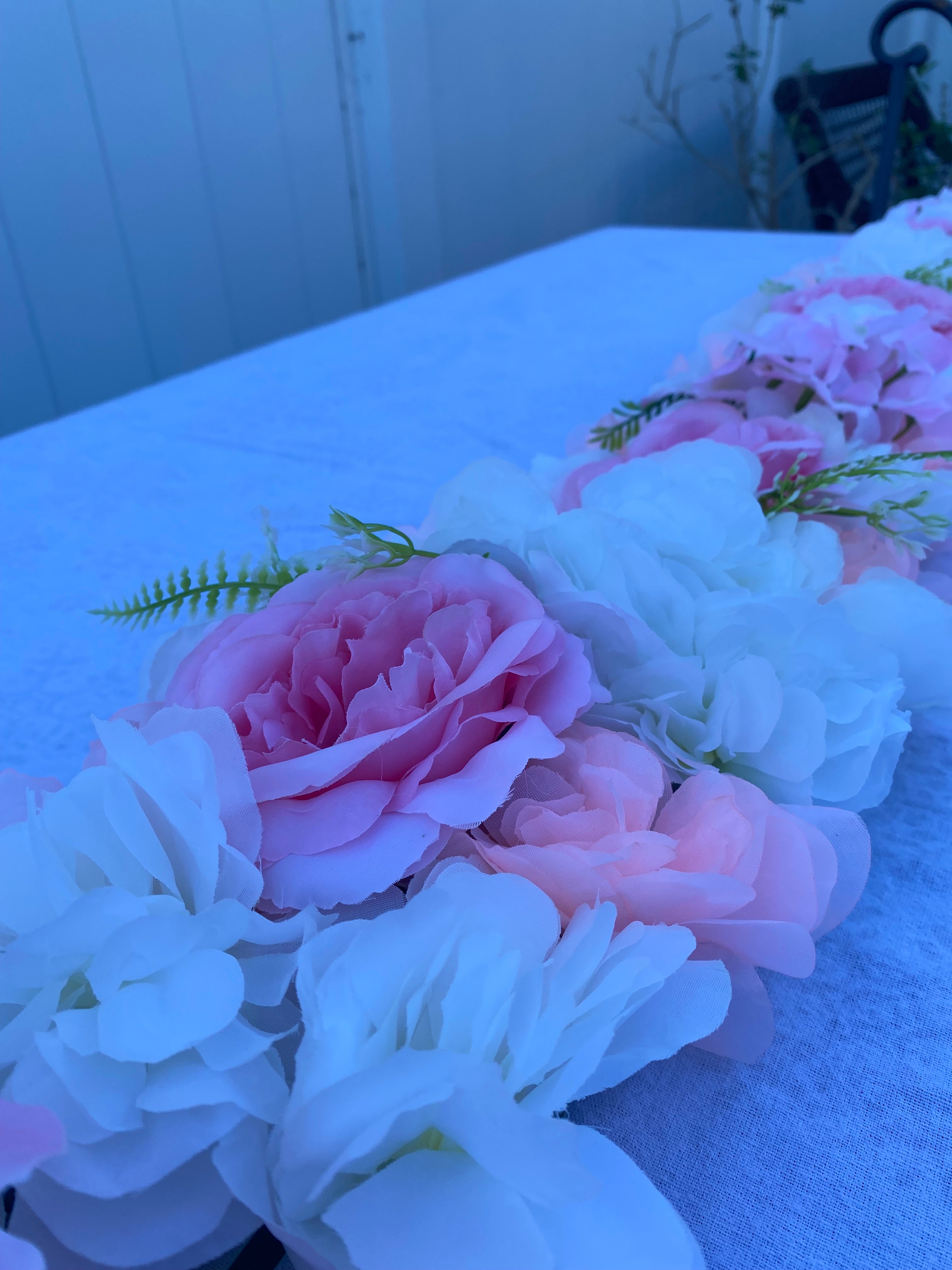 White and Pink Runner