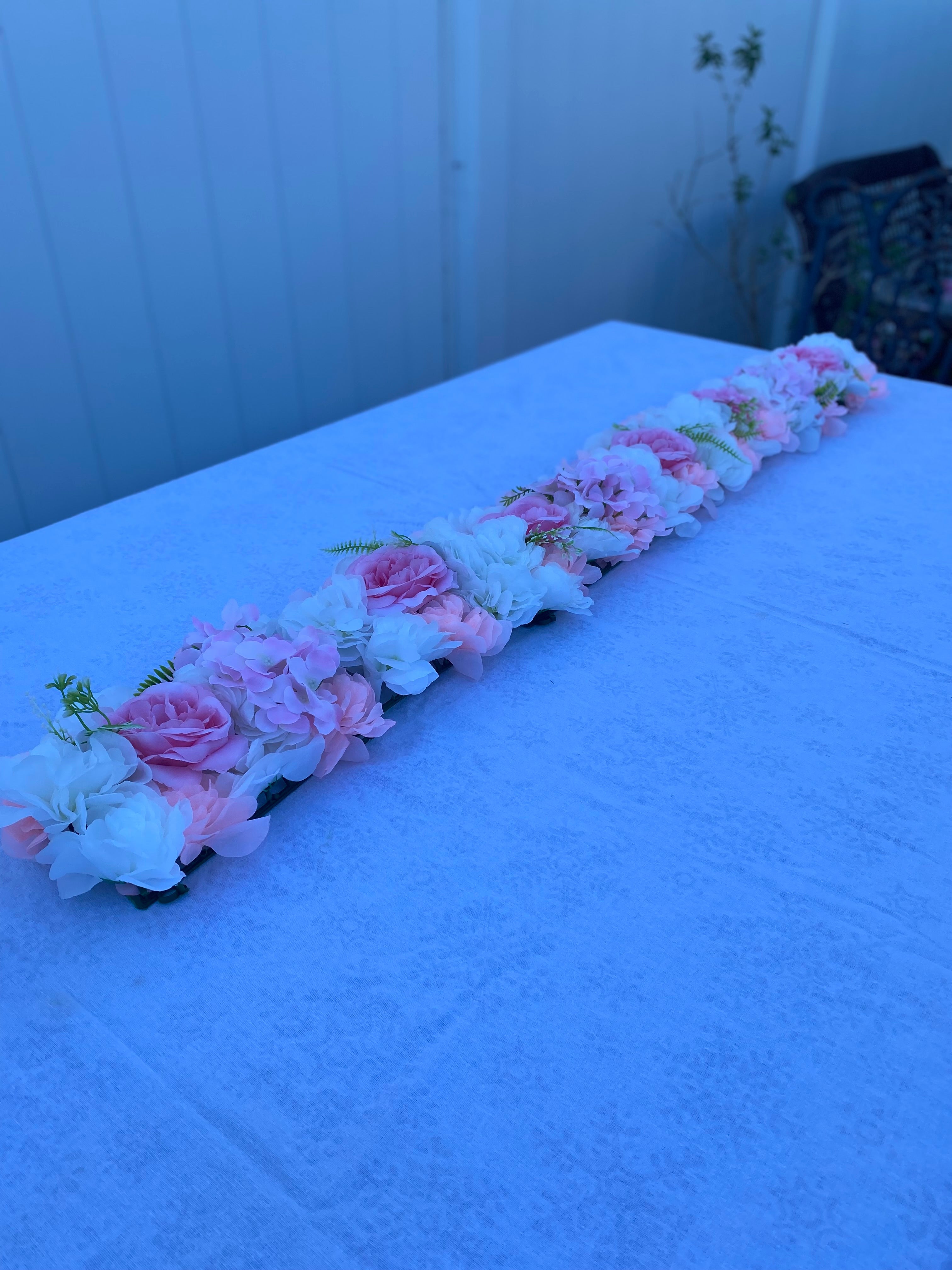 White and Pink Runner