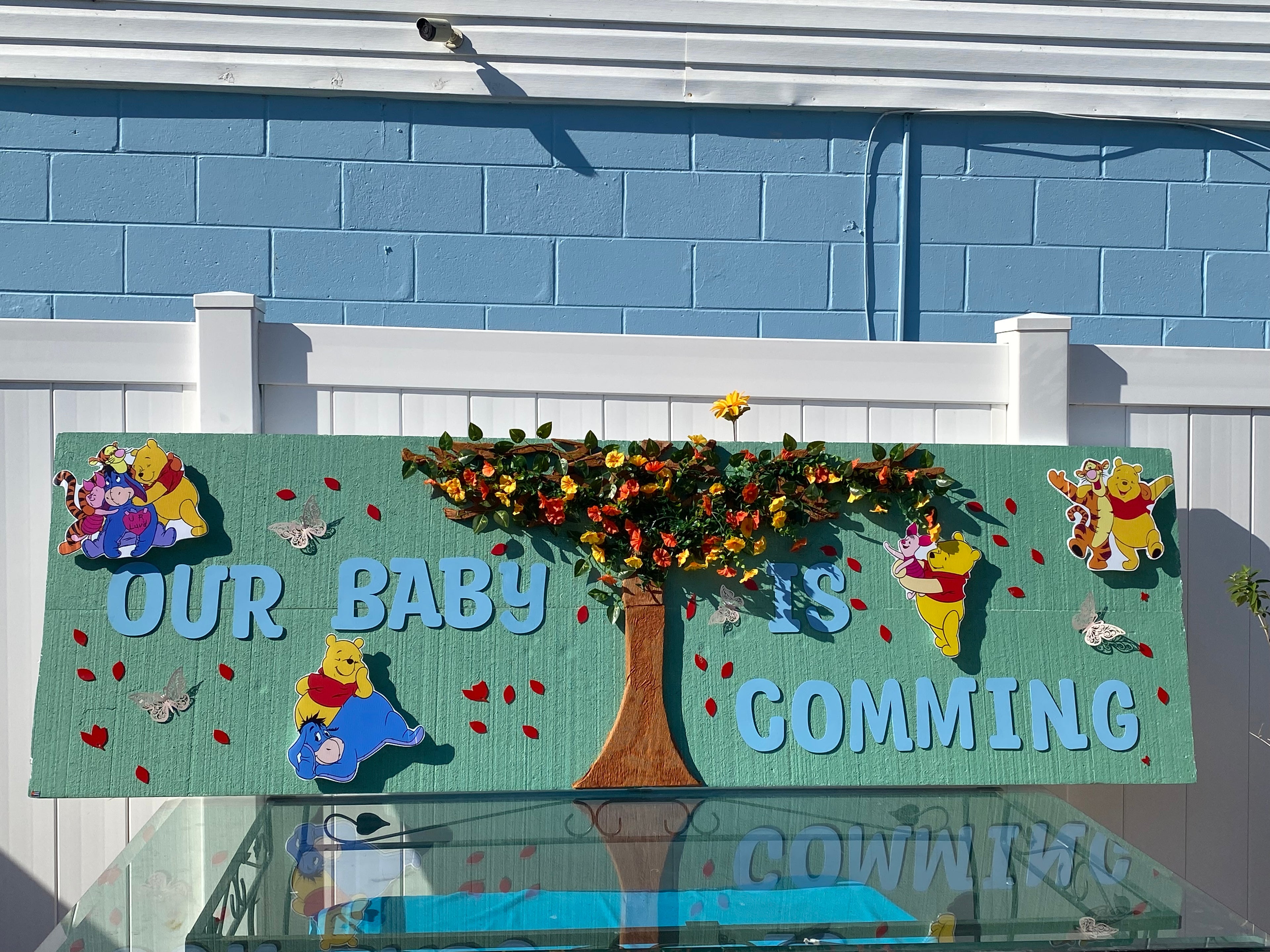 Our baby is coming sign