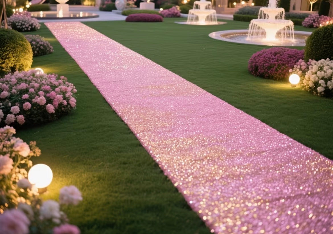 Sparkling Pink Rug 7 Feet